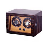 BDPRZGHGL Automatic Single Watch Winder 2 3 Winding Case in Wood Shell and Leather Support All Mechanical Watches with Super Quiet Motor (Color : B, Size : 1+0)