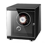 BDPRZGHGL Automatic Single Watch Winder Leather Wood Shell Piano Finish Storage Display Box with Quiet Motors Built-in LED Illuminated Watch Pillows (Color : Brown, Size : 1+0)