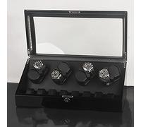 BDPRZGHGL Automatic Watch Winder for 8 Watches + 8 Extra Storages Large Capacity Watch Winder Display Box with LED Lights Quiet Japanese Motor Memory Latex Watch Pillow (Color : A, Size : 8+8)