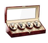 BDPRZGHGL Présentoir de Montres automatiques, boîte à Remontoir pour Montres, 9 espaces de Rangement supplémentaires, Moteurs Qiuet, oreillers Flexibles, Remontoir de Grande capacité