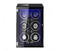 BDPRZGHGL Watch Winder Box for 6 Automatic Watches with LED Backlight and Quiet Motor Watch Case for Women's and Men's Watches (Color : A, Size : 6+0)