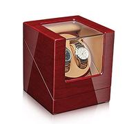 BDPRZGHGL Watch Winder for 2/4 Automatic Watches with Silent Motor Flexible Watch Pillow Acrylic Glass Wood Shell Piano Finish Watch Display Box (Size : 4+0)