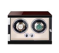 BDPRZGHGL Watch Winder for Men's and Women's Automatic Watch with LED Lights Quiet Japanese Motor Watch Winder Box for 1/2/4/6 Watches Open and Shut Down Featured (Color : Beige PU, Size : 4+0)