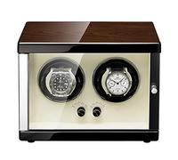 BDPRZGHGL Watch Winder for Men's and Women's Automatic Watch with LED Lights Quiet Japanese Motor Watch Winder Box for 1 2 4 6 Watches Display Box (Color : White, Size : 1+0)
