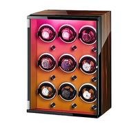 BDPRZGHGL Watch Winders for 9 Automatic Watches with Quiet Motor Wood Shell Display Box Multiple Rotation Modes Winding Case (Color : B, Size : 9+0)