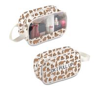 BDPWSS Capybara Trousse de maquillage Capybara Lover Gift OK I Pochette de voyage pour amoureux de la faune Cadeau pour les amoureux de la faune Cadeau pour les amoureux des rongeurs, Pull Up MB