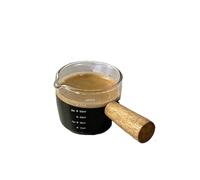 BDSHGRDH bol à sauce， Petits pots à lait en verre avec manche en bois, soucoupes à tremper, bols d'assaisonnement, steak, cuisine occidentale