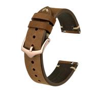 BDSHGRDH bracelet de montre, Bracelet de montre, 5 couleurs, en cuir véritable, avec boucle(Tan Rose,22mm)