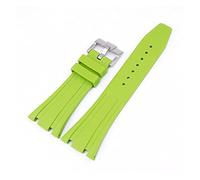BDSHGRDH bracelet de montre, Bracelet de montre, bracelet en silicone for à boucle papillon AP, caoutchouc camouflage(Light green)