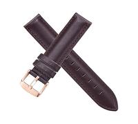 BDSHGRDH bracelet de montre, Bracelet de montre en cuir 13-20 mm avec boucle acier inoxydable(CoffeeRose Gold Buckle)