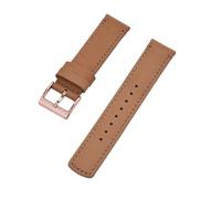 BDSHGRDH bracelet de montre, Bracelet de montre en cuir véritable avec boucle ardillon et à dégagement rapide(Khaki Rose Gold,22mm)