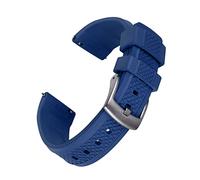 BDSHGRDH Bracelet de montre en caoutchouc, sangle à dégagement rapide, support coulissant, sangles en caoutchouc, étanche, plongée(Blue,20mm)