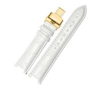 BDSHGRDH Bracelet en cuir de vachette, concave, en cuir de veau, boucle papillon, Compatible(Gold,21x15mm)