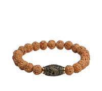 BDSHGRDH bracelets à perles, Bracelet Bodhi en Rudraksha d'Indonésie, bracelet de perles Bouddha à cercle unique, unisexe for la méditation