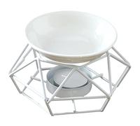 BDSHGRDH Brûleur d'encens, Bougeoir à Bougie Chauffe-Plat et brûleur d'huiles essentielles | décoratif for Table(Wit)