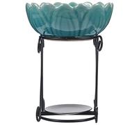 BDSHGRDH Brûleur d'encens, Brûleur à Huile, Chauffe-Cire de Lotus, Porte-Bougie Chauffe-Plat en céramique, Chauffe-Parfum, diffuseur Bougie délicat(Blu)