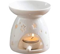 BDSHGRDH Brûleur d'encens, Diffuseur d'huiles essentielles en Forme d'étoile et de Flocon Neige, bougeoir Porcelaine, Chauffe-Huile d'aromathérapie, décoration d'intérieur