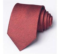 BDSHGRDH cravate noire， Cravates for hommes classiques faites à la main formelles 100% Polyester cravate d'affaires décontractée de marié mariage(Red)
