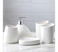 BDSHGRDH Ensemble d'accessoires de Salle de Bain, Ensemble de Salle Bain Cinq pièces Lavage en céramique Quatre Fournitures gobelets Mariage