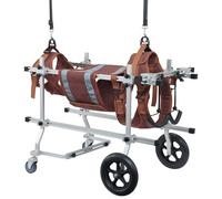 BDSHGRDH Fauteuil Roulant pour Chien, Fauteuil Roulant for Chiens de Moyennes et Grandes Races, Support léger en Aluminium for l'entraînement à la mobilité rééducation(Grey,L)