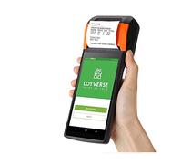 BDSHGRDH Imprimante Photo, Mini-imprimante d'étiquettes 4G V2 Pro, système de Point Vente Portable Mobile avec imprimante sans Fil, Wi-FI, PDA, Distribution, reçus(V2 Pro with Base)