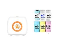 BDSHGRDH Imprimante Photo, Mini imprimante Portable, Impression d'étiquettes Photo, de Poche(White add 6Color)