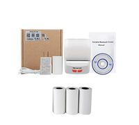 BDSHGRDH Imprimante Photo, Mini imprimante Portable sans Fil 58 mm, Encre, USB, BT, ESC/POS, Windows, Android, PC, Factura, Thermique(WH Add 3Rolls)