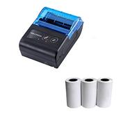 BDSHGRDH Imprimante Photo, Mini imprimante Portable sans Fil Bluetooth 58 mm for Tickets de Caisse, for la Maison et Le Bureau(Add 3Rolls)