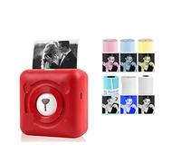 BDSHGRDH Imprimante Photo, Mini imprimantes de Poche Imprimante Photo Bluetooth(Red Printer add 6Group)
