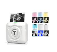 BDSHGRDH Imprimante Photo, Mini imprimantes de Poche Imprimante Photo Bluetooth(White Printer add 6Group)