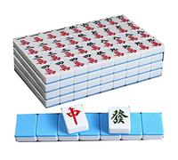 BDSHGRDH Jeu de Mahjong, Professional Chinese Mahjong Set Board Game with 2 Dice Travel Majhong(40#)