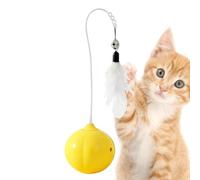 BDSHGRDH Jouets pour Chat, Baguette Interactive d'enrichissement for Animaux de Compagnie - Jouet for Chaton activé par Le Toucher(Yellow)