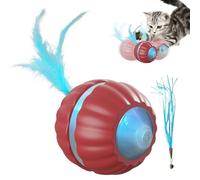BDSHGRDH Jouets pour Chat, Jouets for Chats à Mouvement Automatique, Balle Interactive | Accessoires for Chatons intelligents, Boule Mobile(Red)
