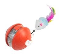 BDSHGRDH Jouets pour Chat, Jouets intelligents for Chaton, balles automatiques | Accessoires d'entraînement à l'exercice sûr et Silencieux for Animaux de Compagnie(Red)