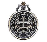BDSHGRDH Montre de Poche， Montre de Poche chrétienne Dieu Jésus, pendentifs Religieux
