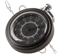 BDSHGRDH Montre de Poche， Montres de Poche Antiques en Bois Bambou Faites à la Main, Vintage, avec chaîne, Pendentif et boîte Cadeau for Hommes(Black)