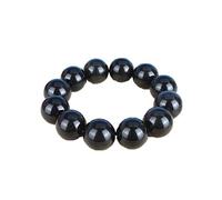 BDSHGRDH obsidienne, Bracelet en pierre d'obsidienne noire naturelle for bracelets à perles rondes de 12 mm