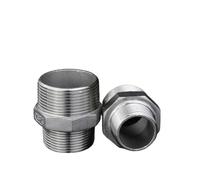 BDSHGRDH raccords de tuyauterie en Acier Inoxydable, Réducteur Hexagonal mâle BSPT en Acier Inoxydable 304, Mamelon, Eau, gazole, 1/8 "-1", 13 pièces(No7)