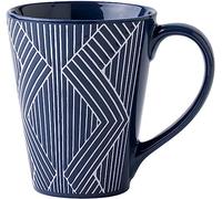BDSHGRDH récipients pour soupe, Grande tasse à soupe bleue peinte la main de 450 ml for couple, compatible lave-vaisselle et micro-ondes (avec cuillère)