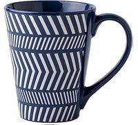 BDSHGRDH récipients pour soupe, Grande tasse à soupe bleue peinte la main de 450 ml for couple, compatible lave-vaisselle et micro-ondes (avec cuillère)