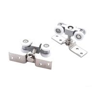 BDSHGRDH roulettes, Sliding Door Wheels Rail for Wardrobe, Ultra-Quiet Cabinet Sliding Door Wheel Rollers Sliding Door Track