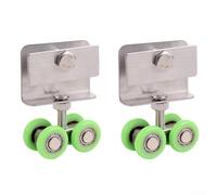 BDSHGRDH roulettes, Stainless Steel Sliding Door Hardware with Nylon Rollers, Compatible with Multiple Door Styles(2pcs)