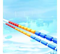 BDSHGRDH séparateur de couloirs， Séparateur de sécurité Flottant for Piscine, Chemin Natation, Ligne Flottante, Corde marquage(Steel Wire6cm,6m)