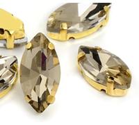 BDSHGRDH Strass， Horse Eye/Leaf Shape Glass Rhinestones with Claw Sew on Crystal Stone Strass Diamond for Clothes Sewing Accessories(Silver,5X10mm 50pcs)