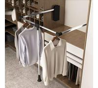 BDSHGRDH Tringle de penderie， Adjustable Pull Down Closet Rod, Heavy Duty Hanger for Hanging Clothes Wardrobe Rail Lift Organizer Storage System, Premium Polished Chrome(660 890mm)