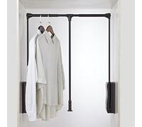 BDSHGRDH Tringle de penderie, Extendable Wardrobe Lift Pull Down Closet Rod, Aluminium Retractable Cabinet Rail Lifter Clothes Hanger Liftable Clothing Finishing Rack(B,510660mm)