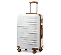 BDSHGRDH Valise de Voyage， Cabin Suitcase Lightweight PC Carry on Luggage Suitcase Hard Shell Hand Luggage with 4 Spinner Wheels, 3 Digit Combination Lock(White,Large 28")