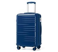 BDSHGRDH Valise de Voyage， Cabin Suitcase Lightweight PC Carry on Luggage Suitcase Hard Shell Hand Luggage with 4 Spinner Wheels, 3 Digit Combination Lock(Navy,Medium 24")