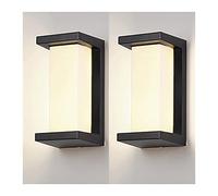 BDSHL Appliques Murales LED 2 Pack Extérieur IP65 Applique Murale Étanche Balcon Escalier Terrasse Clôture Porte Éclairage Extérieur Lumière Hôtel Applique Murale Extérieure