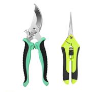 BDSHUNBF 2 Pcs Sécateur de Jardin, Sécateur à Lame Franche, Iseaux Antidérapants avec Poignée Verrouillable, Cisailles à Branches de Fleurs de Réparation Professionnelle pour Tailler Arbustes Roses